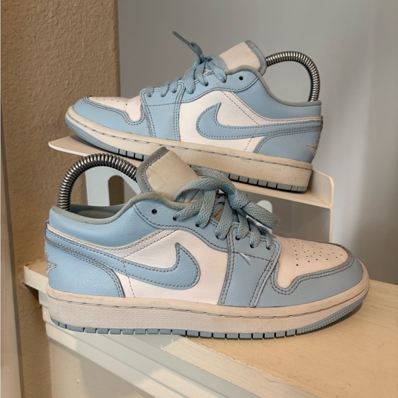 Nike Shoes - Nike Air Jordan 1 Low White/Ice Blue Shoes DC0774-141 Womens 5.5 Youth 4Y
